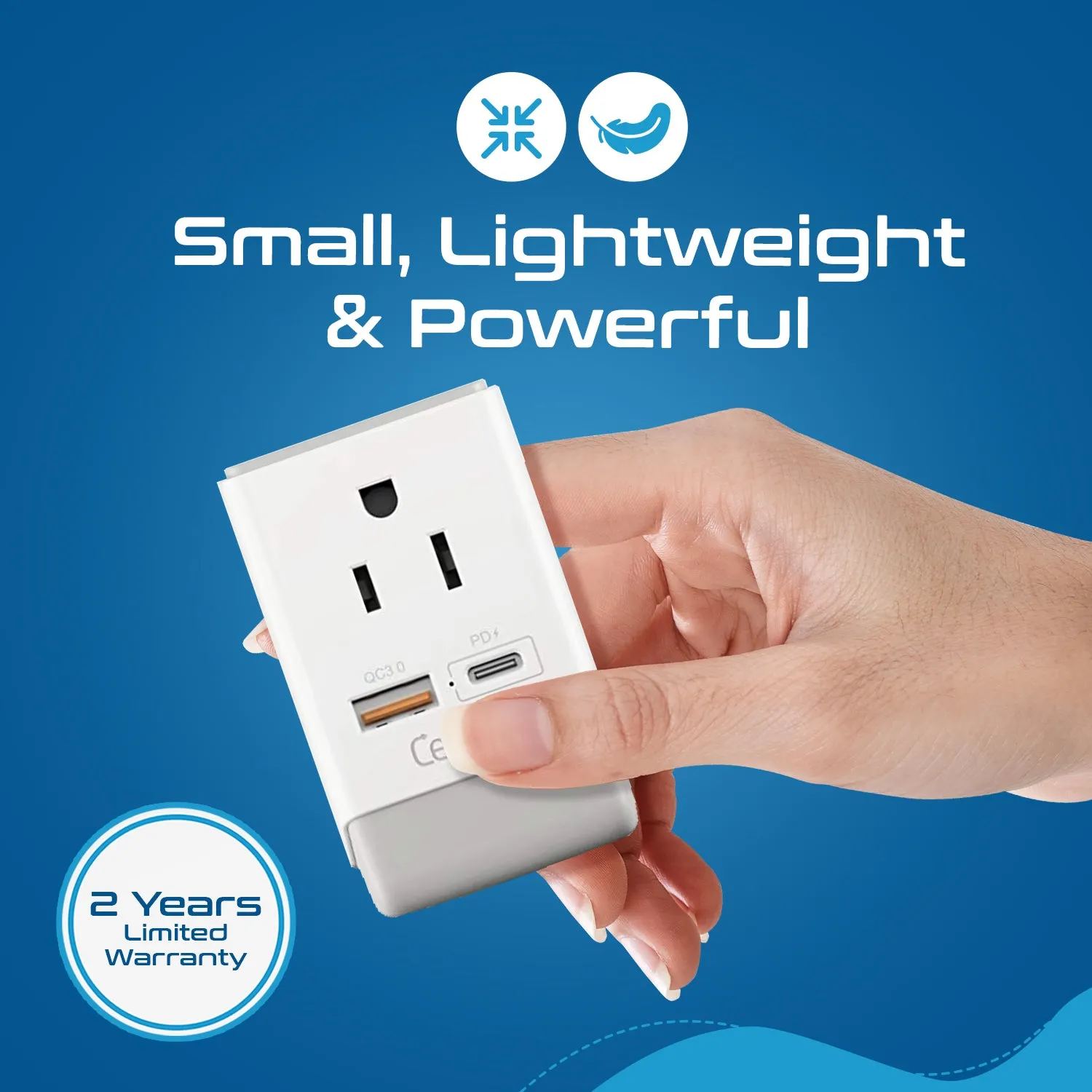 Switzerland Travel Adapter | Type J - USB-A & USB-C Ports   2 USA Outlet (AP-11A)