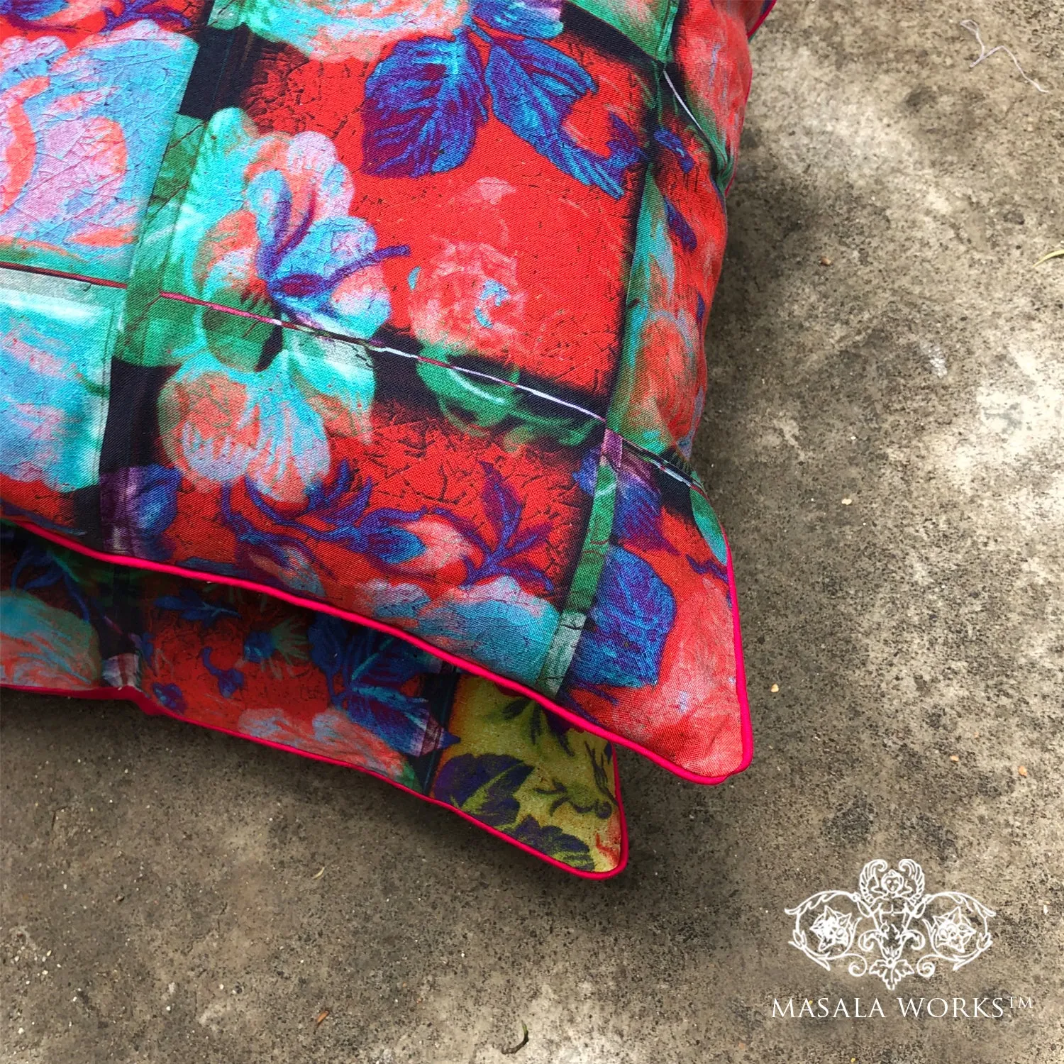 Tea Bohemian Summer Floral Cushion