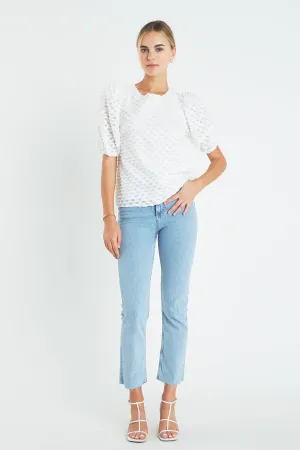 Textured Puff Sleeve Top