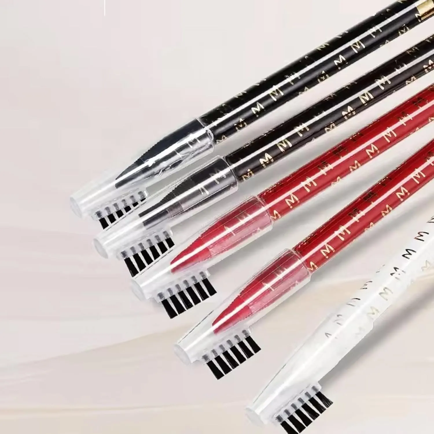 TgoBeauty 3pcs Microblading Eyebrow Pencil Waterproof Peel-Off Brow Pencil Set Hard Core Long-Lasting Eye Brow Pencil for Marking, Filling, Outlining and Eye Brow Permanent Makeup (3pcs Black)