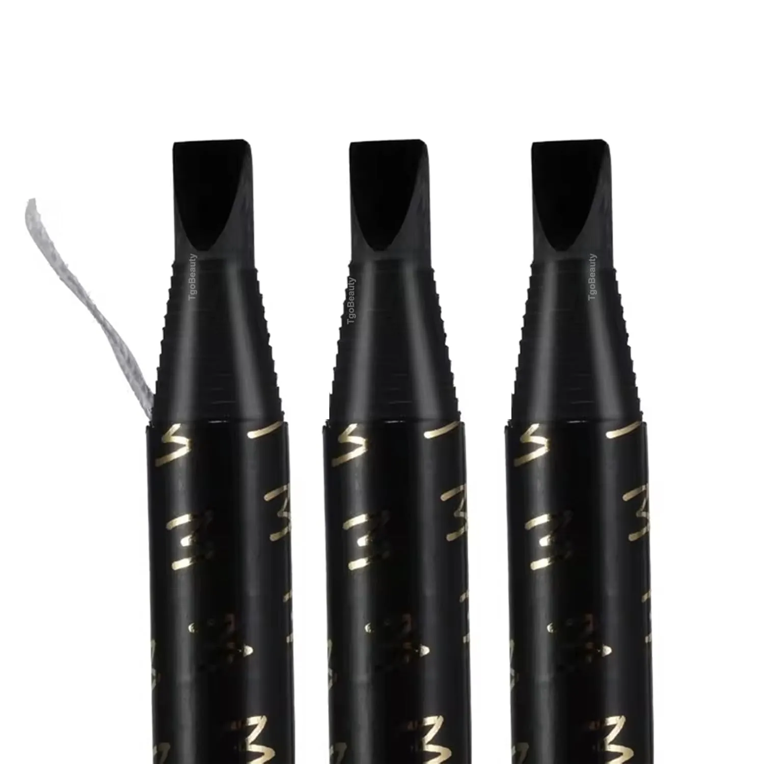 TgoBeauty 3pcs Microblading Eyebrow Pencil Waterproof Peel-Off Brow Pencil Set Hard Core Long-Lasting Eye Brow Pencil for Marking, Filling, Outlining and Eye Brow Permanent Makeup (3pcs Black)