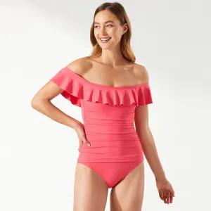 Tommy Bahama Off The Shoulder 1 Pc SS300377 - Pearl Solids Coral Coast