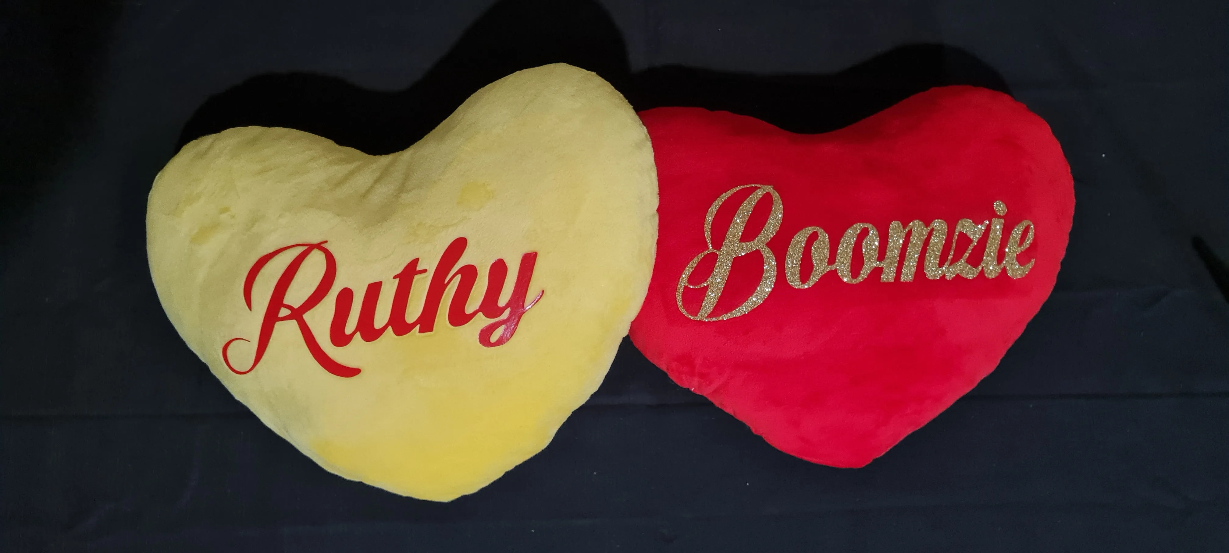 Unique personalised heart shaped cushions - customised affirmation pillows *As seen in The Only Way Is Essex*
