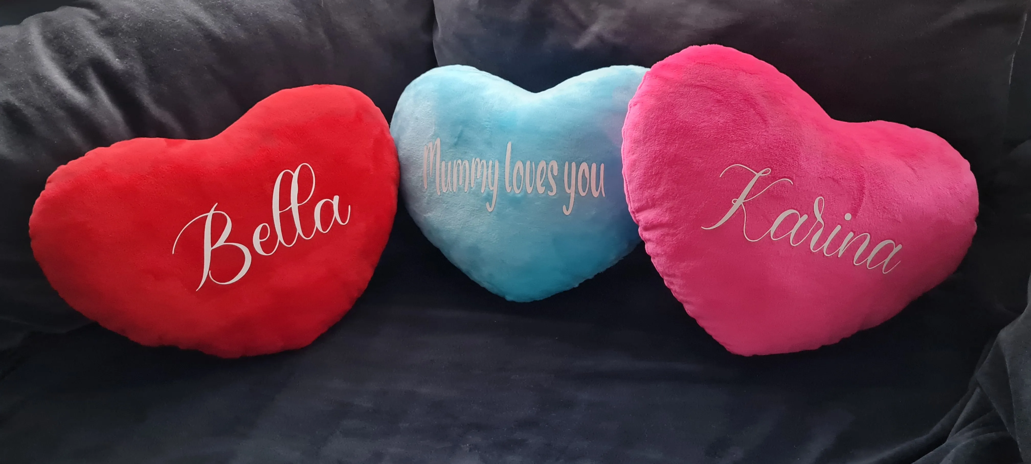 Unique personalised heart shaped cushions - customised affirmation pillows *As seen in The Only Way Is Essex*