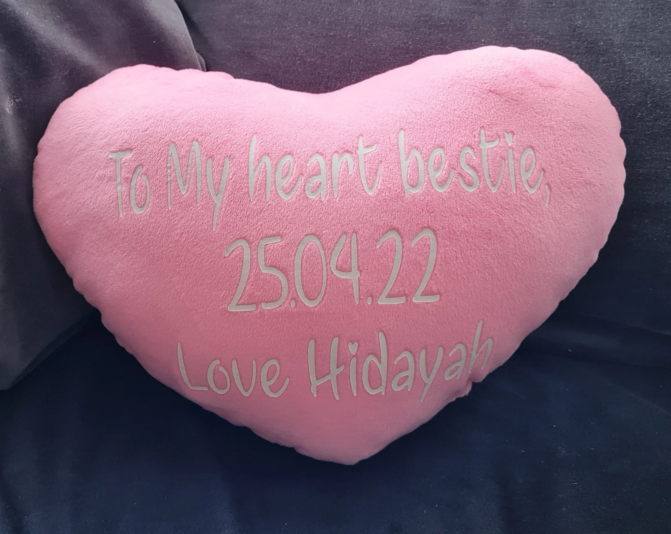 Unique personalised heart shaped cushions - customised affirmation pillows *As seen in The Only Way Is Essex*