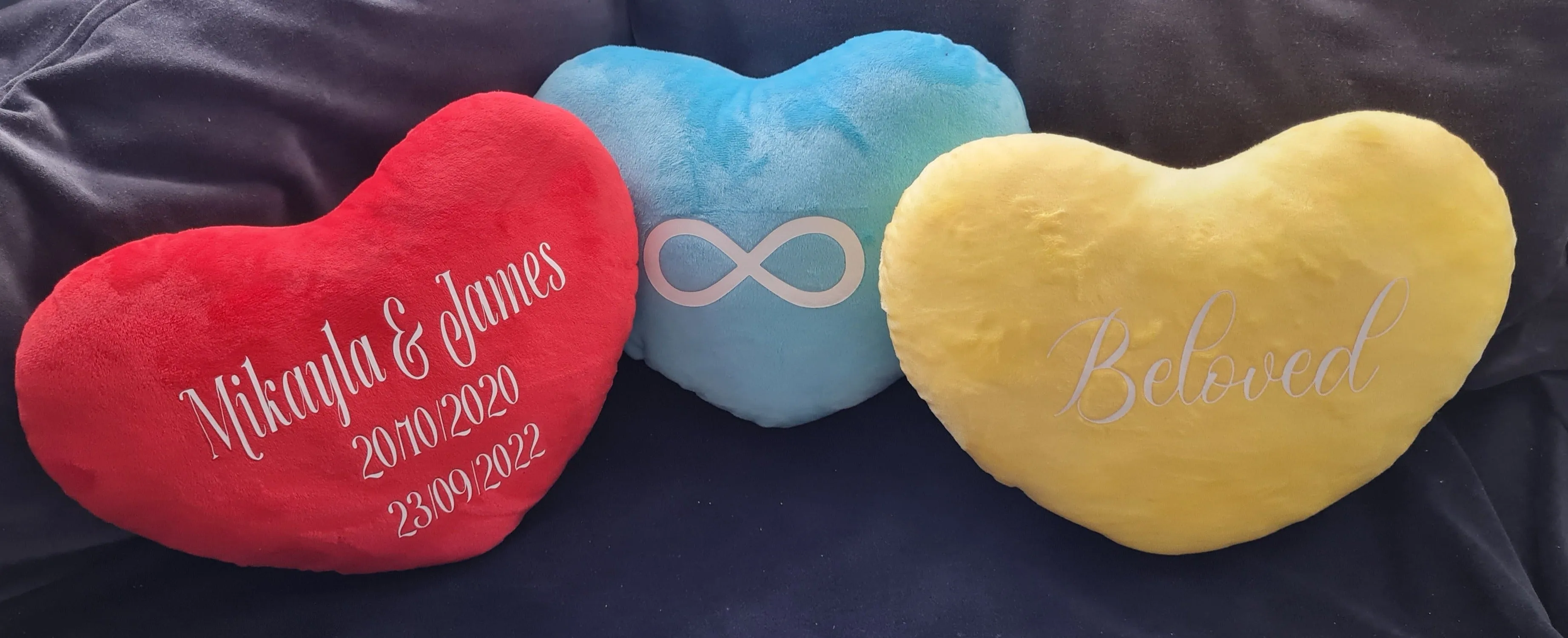 Unique personalised heart shaped cushions - customised affirmation pillows *As seen in The Only Way Is Essex*
