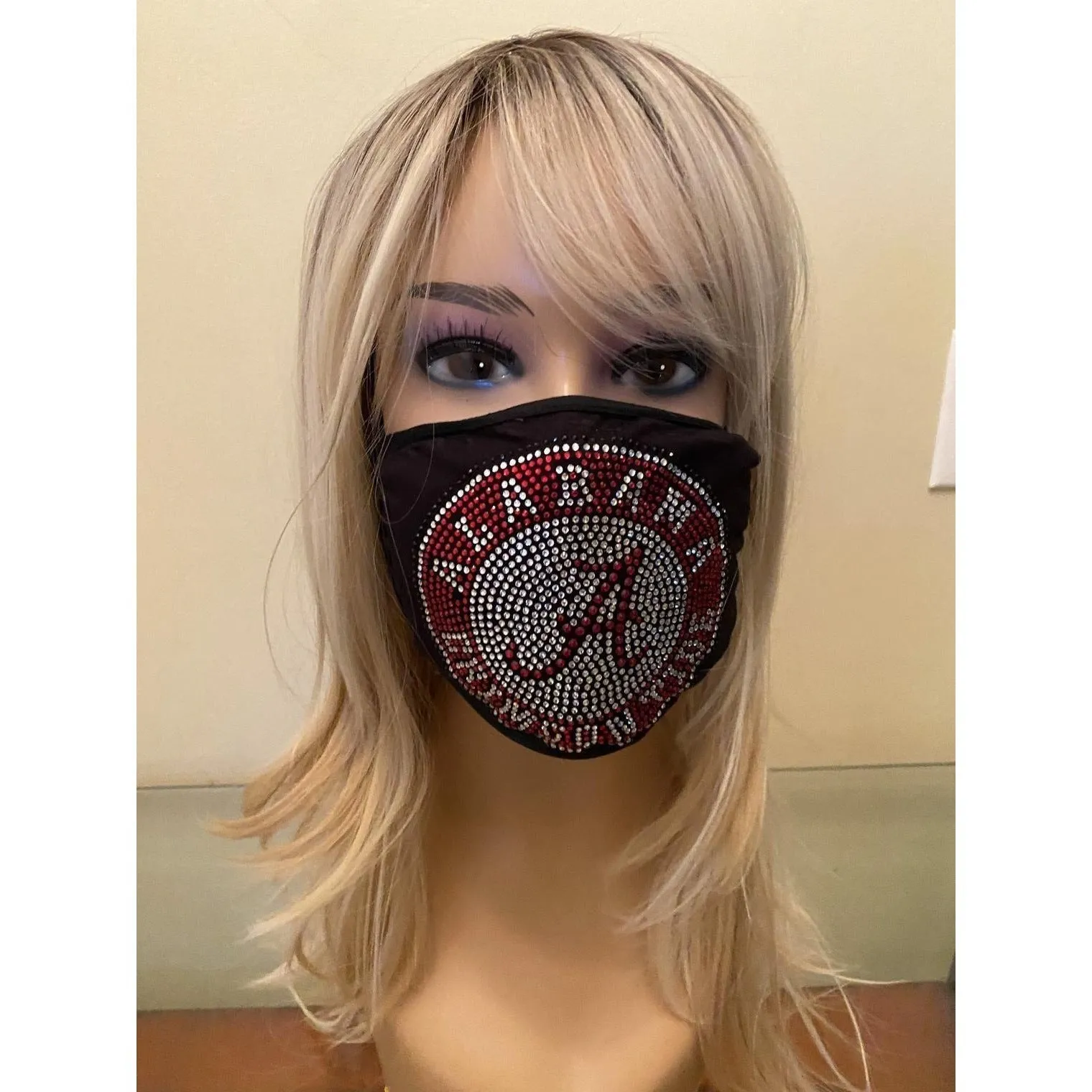 University of Alabama Crimson Tide Bling Face Mask with Filter