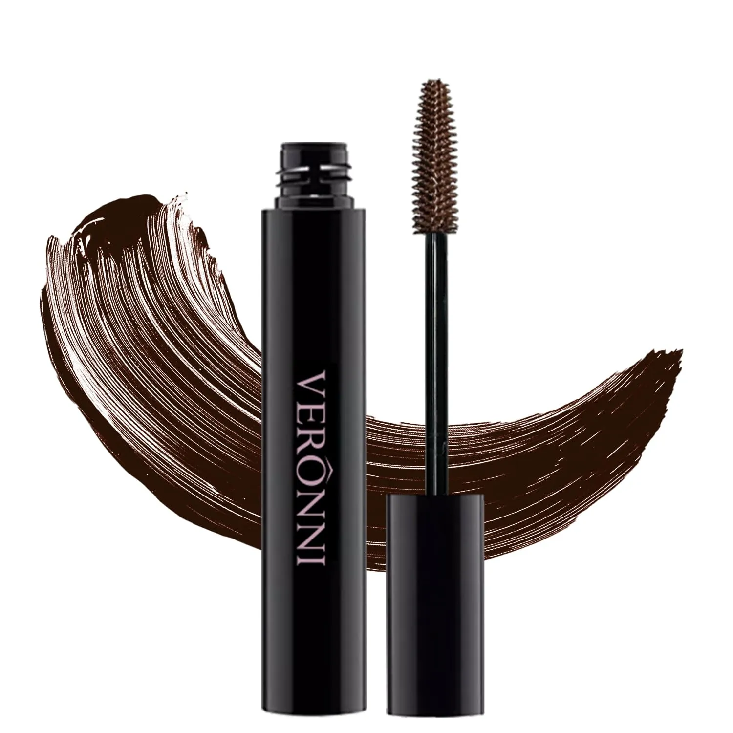 VERONNI Brown Waterproof Mascara, Curling, Thick Lengthening, Lifts and Extends Lash Length, Clump Resistant, Non-smudge Eyelash Colorful Extension Curl Mascara Makeup
