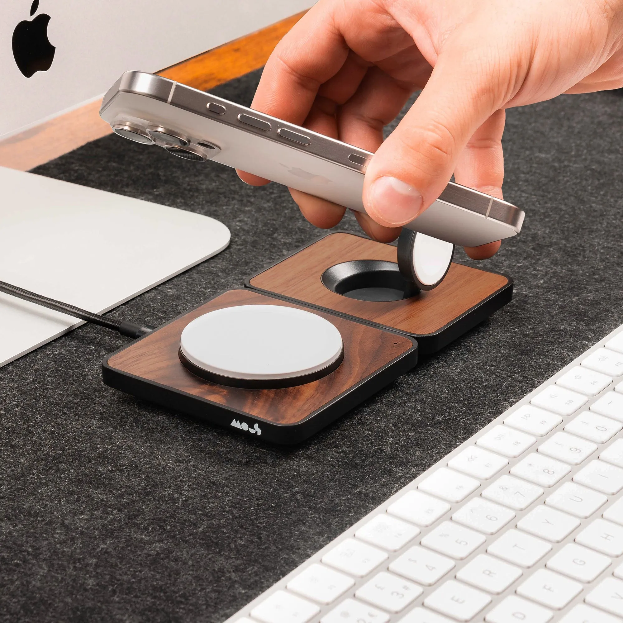 Walnut 2 in 1 Fast Charging Set