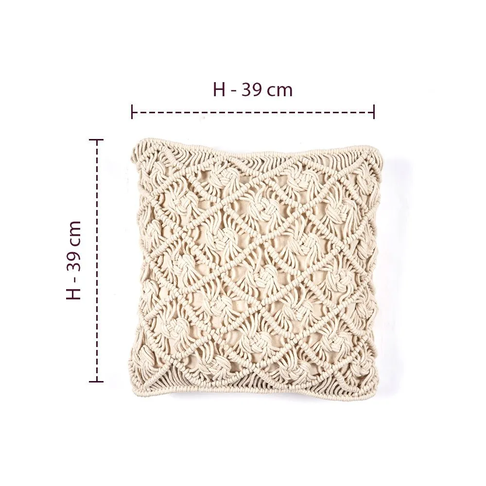 WanderWeft Boho Macrame Cushion Covers