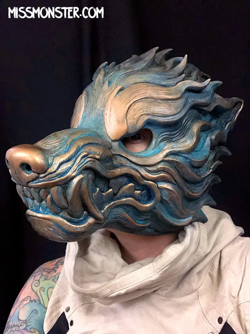 WAVEWOLF- PAINTED- ANTIQUE SILVER/ COPPER PATINA