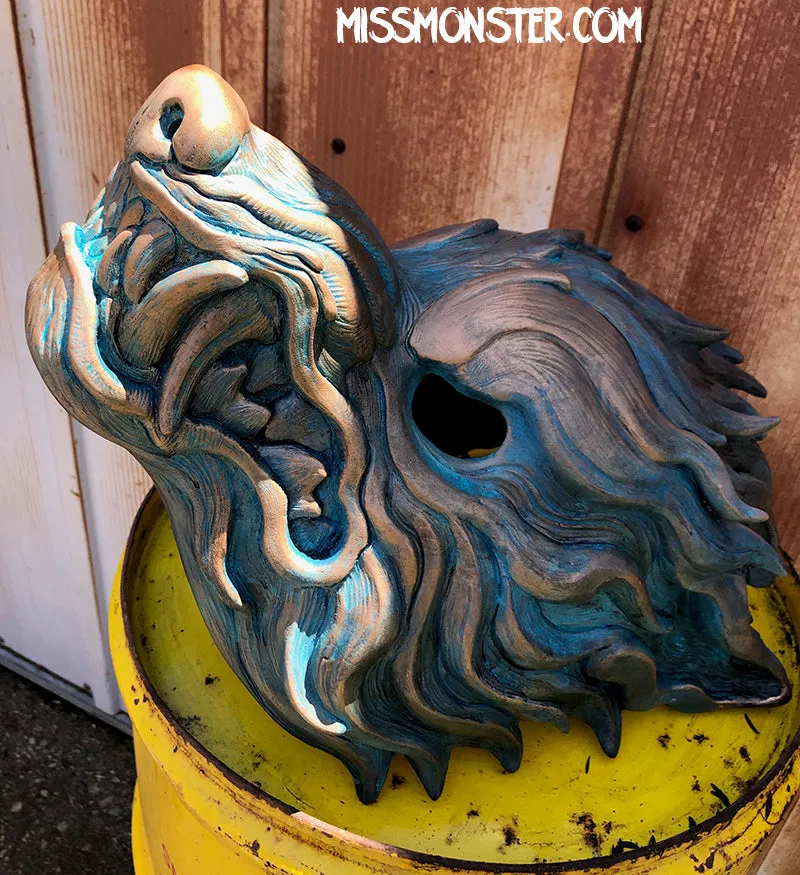 WAVEWOLF- PAINTED- ANTIQUE SILVER/ COPPER PATINA
