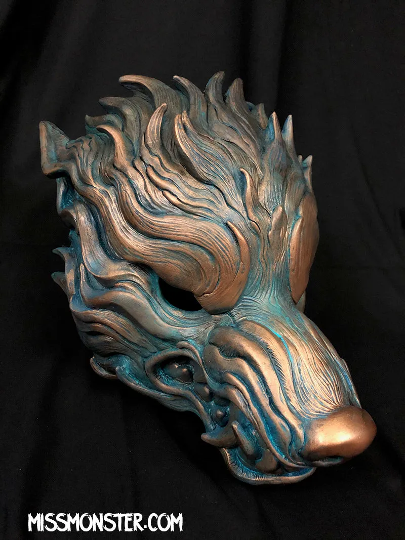 WAVEWOLF- PAINTED- ANTIQUE SILVER/ COPPER PATINA