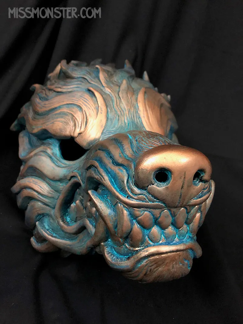 WAVEWOLF- PAINTED- ANTIQUE SILVER/ COPPER PATINA