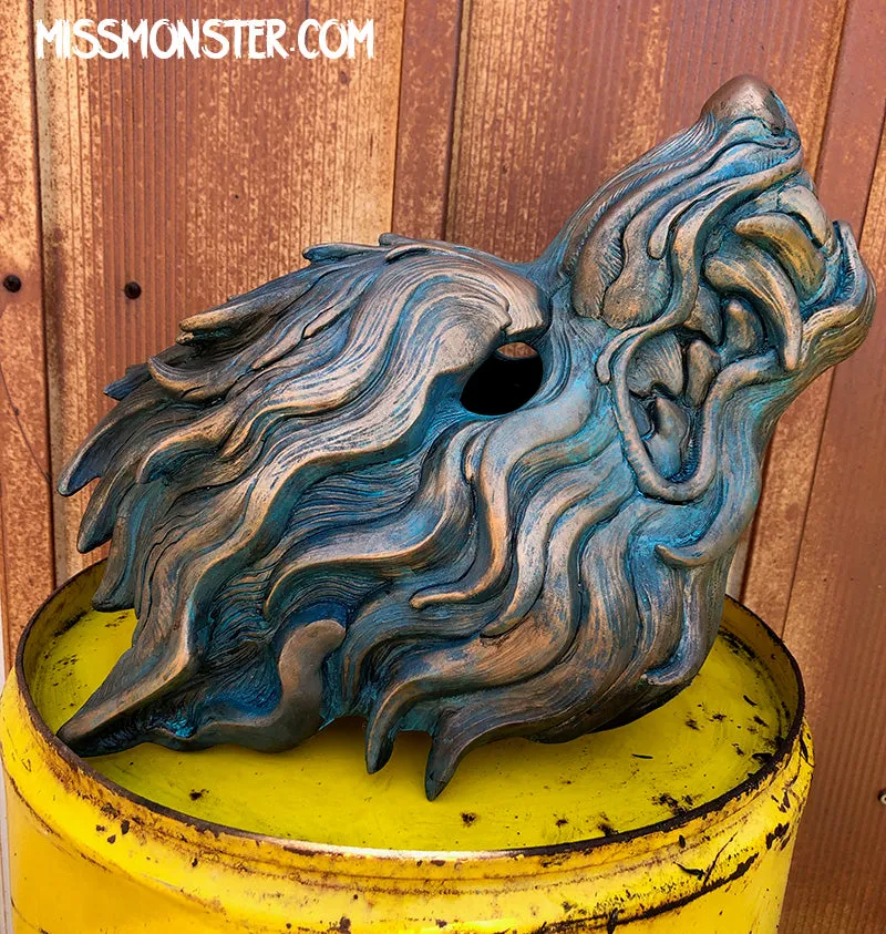 WAVEWOLF- PAINTED- ANTIQUE SILVER/ COPPER PATINA