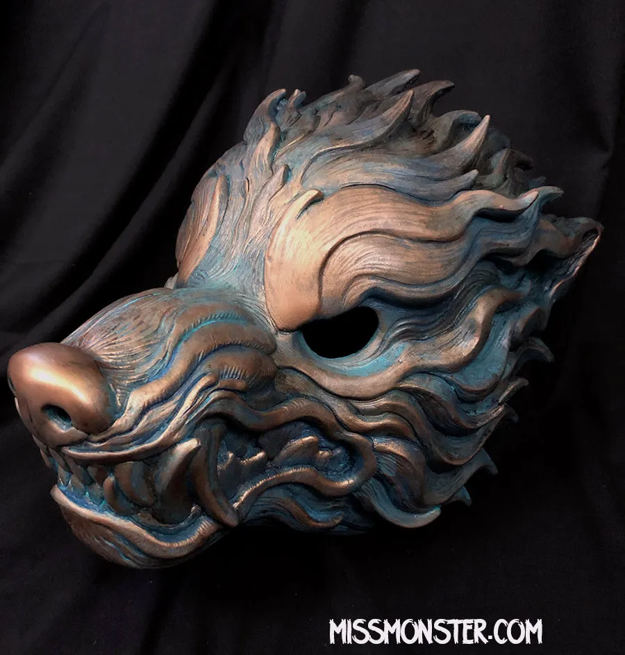 WAVEWOLF- PAINTED- ANTIQUE SILVER/ COPPER PATINA