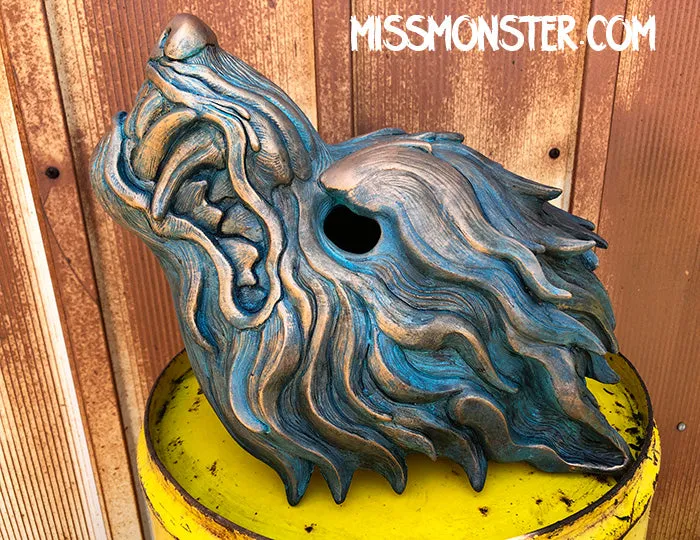 WAVEWOLF- PAINTED- ANTIQUE SILVER/ COPPER PATINA