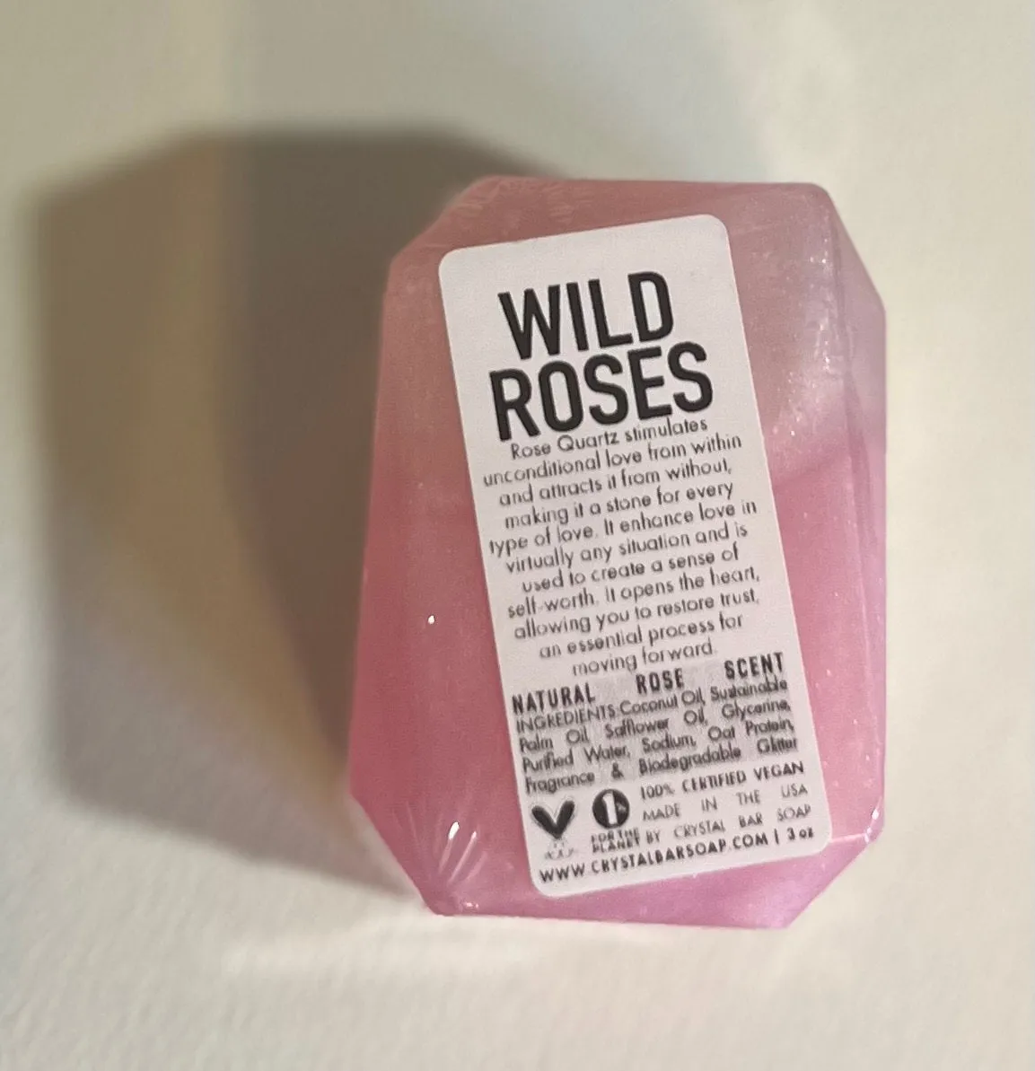 Wild Roses Crystal Infused Bar Soap - Vegan