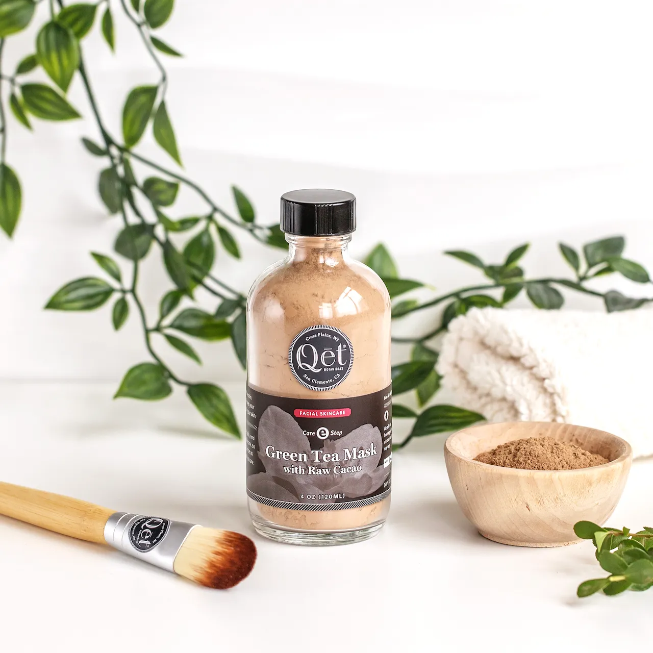 Wooden Mask Bowl & Bamboo Applicator Brush Set