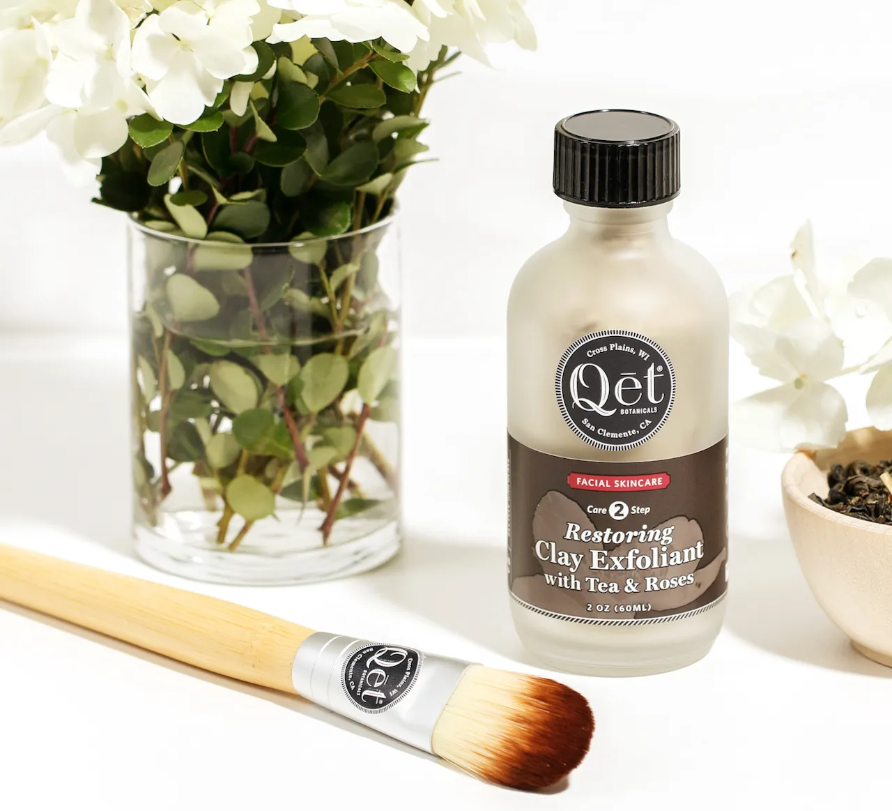 Wooden Mask Bowl & Bamboo Applicator Brush Set