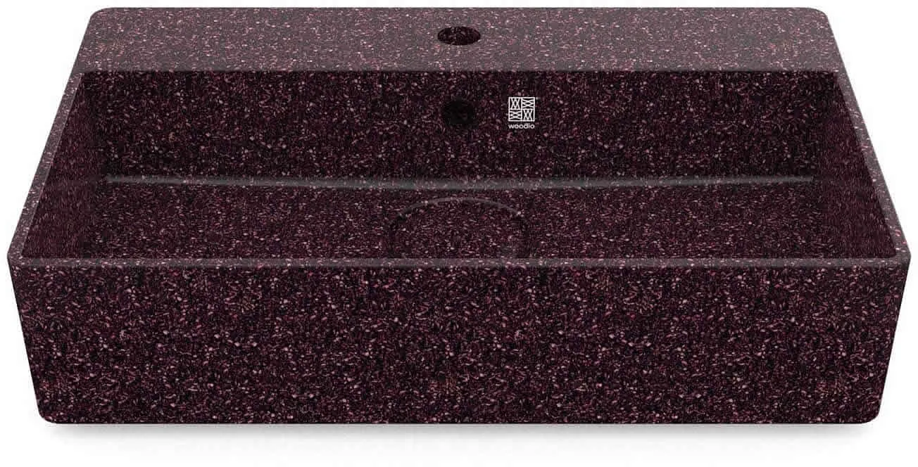 Woodio Cube60 Above-Mount Bathroom Sink for 1-Hole Faucet - 10 Colors