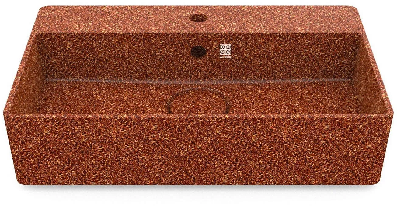 Woodio Cube60 Above-Mount Bathroom Sink for 1-Hole Faucet - 10 Colors