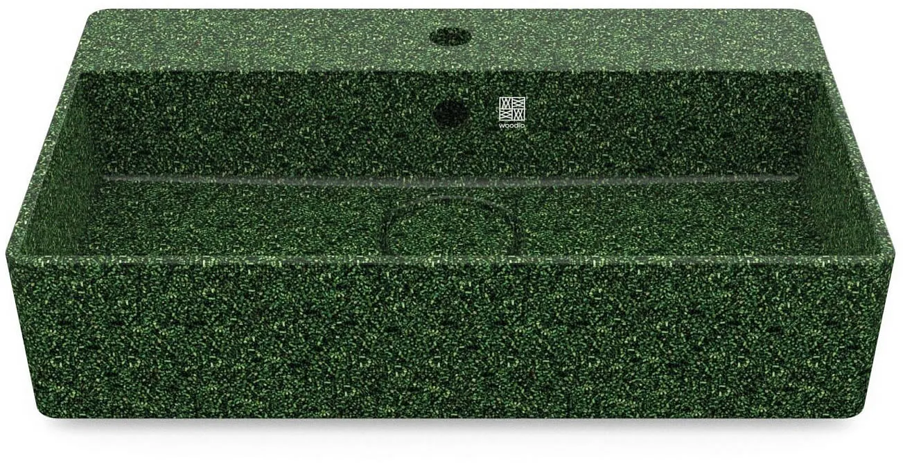 Woodio Cube60 Above-Mount Bathroom Sink for 1-Hole Faucet - 10 Colors