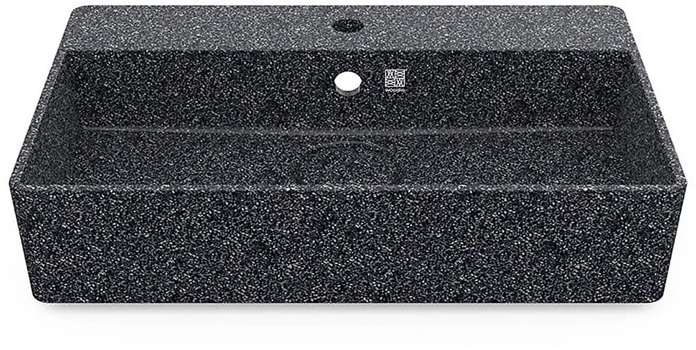 Woodio Cube60 Wall-Mount Wood Sink, for 1-Hole Faucet - 10 Colors