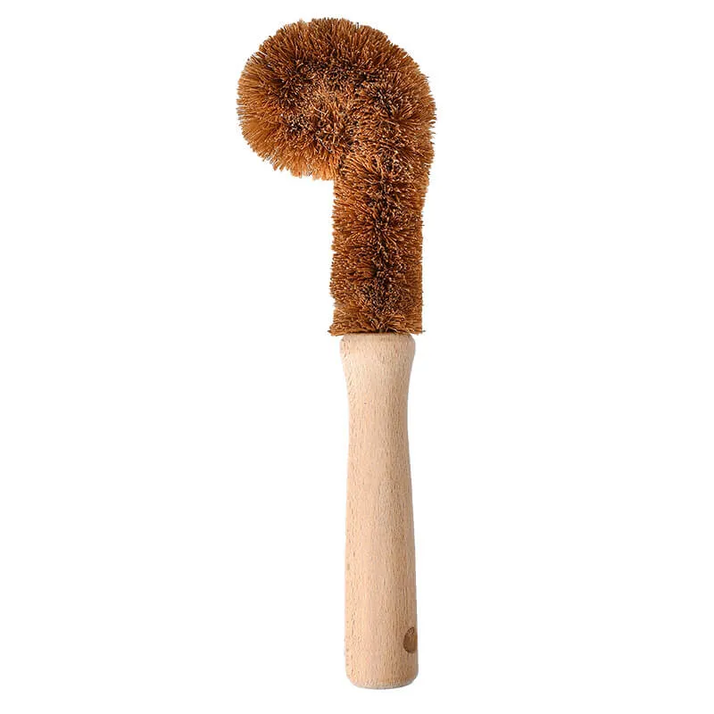 Zero-waste Wood Handle Bottle Brush with Coconut Fiber Bristles